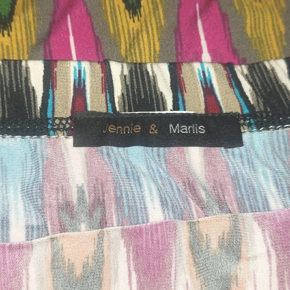 Jennie & Marlis Colorful Y2K A-Line Midi Asymmetrical Skirt S/M - Picture 13 of 16